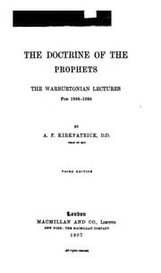 Tapa de The Doctrine of the Prophets: The Warburtonian Lectures for 1886-1890