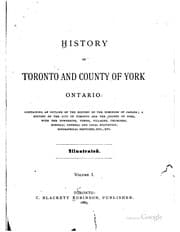 Tapa de History of Toronto and county of York, Ontario