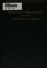 Tapa de A school grammar of the English language
