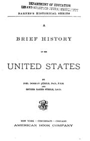 Tapa de A Brief History of the United States: By Joel Dorman Steele and Esther Baker Steele