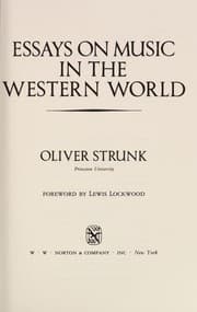 Tapa de Essays on musicin the western world