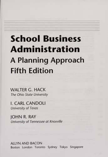 Tapa de School business administration