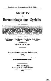 Tapa de Archiv für Dermatologie und Syphilis
