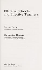 Tapa de Effective schools and effective teachers