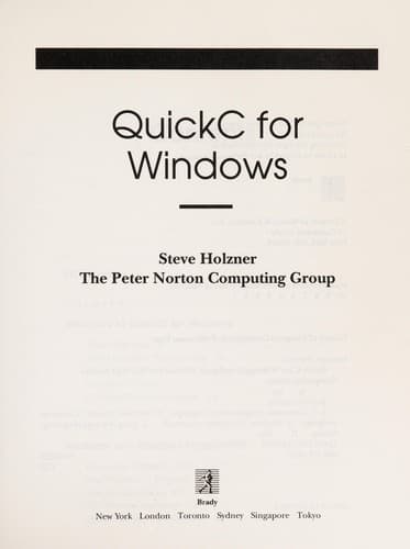 Tapa de QuickC for Windows