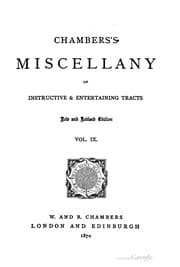 Tapa de Chambers's miscellany of instructive & entertaining tracts