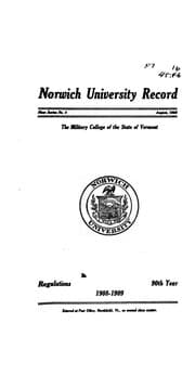 Tapa de Norwich University Record