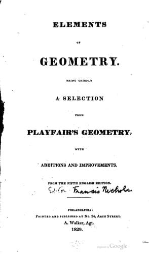 Tapa de Elements of geometry