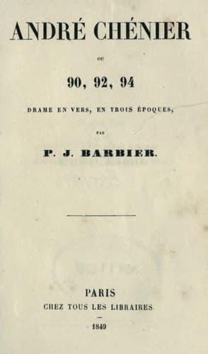 Tapa de André Chénier