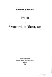 Tapa de Studii di antichità e mitologia