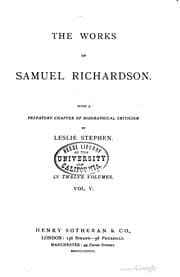 Tapa de The works of Samuel Richardson