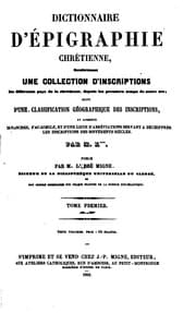 Tapa de Dictionnaire d'épigraphie chrétienne: renfermant une collection d ...