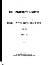 Tapa de Acta Universitatis Lundensis: Lunds universitets årsskrift