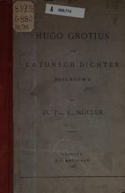 Tapa de Hugo Grotius als Latijnsch dichter besehouwd