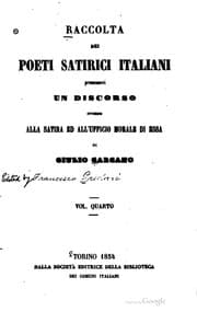Tapa de Raccolta dei poeti satirici italiani