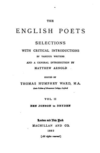 Tapa de The English poets