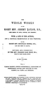 Tapa de The Whole Works of the Right Rev. Jeremy Taylor ...: With a Life of the Author, and a Critical ...
