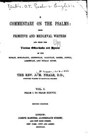 Tapa de A Commentary on the Psalms: From Primitive and Mediaeval Writers and from the Various Office ...