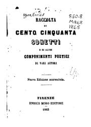 Tapa de Raccolta di cento cinquanta sonetti e di altri componimenti poetici di vari autori