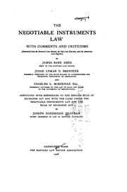 Tapa de The Negotiable instruments law