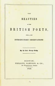 Tapa de The beauties of the British poets
