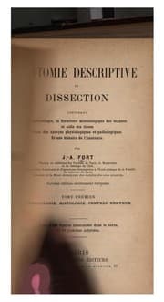 Tapa de Anatomie descriptive et dissection v. 1