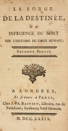 Tapa de La force de la destinée