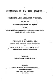 Tapa de A Commentary on the Psalms: From Primitive and Mediaeval Writers and from the Various Office ...