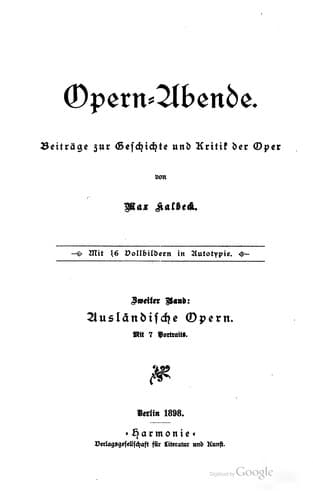 Tapa de Opern-Abende