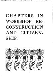Tapa de A Few Chapters in Workshop Re-construction and Citizenship