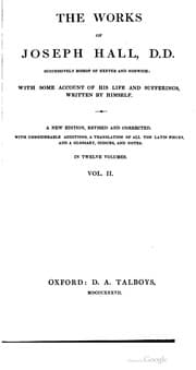 Tapa de The works of Joseph Hall