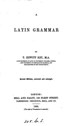 Tapa de A LATIN GRAMMAR