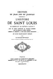 Tapa de Oeuvres comprenant l'Histoire de Saint Louis, le Credo et la Lettre à Louis X.: Avec un texte ...