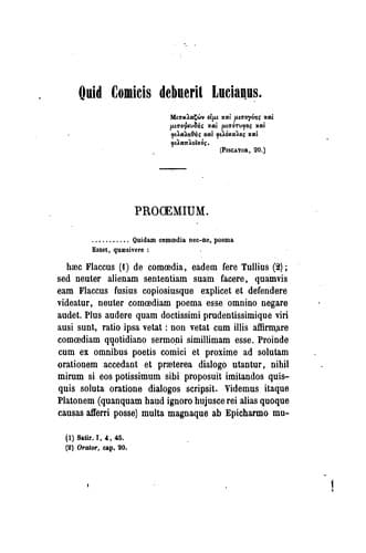 Tapa de Quid comicis debuerit Lucianus
