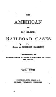 Tapa de The American and English railroad cases