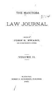 Tapa de The Manitoba Law Journal