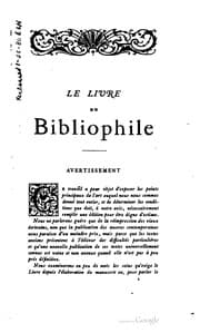 Tapa de Le livre du bibliophile