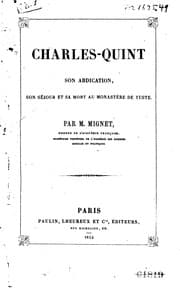 Tapa de Charles-Quint, son abdication