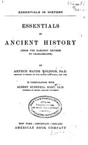 Tapa de Essentials in Ancient History: (from the Earliest Records to Charlemagne)