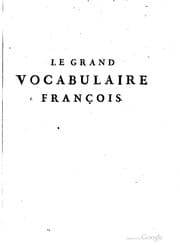 Tapa de Le grand vocabulaire françois