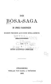 Tapa de Bie Bósa-saga in zwei fassungen