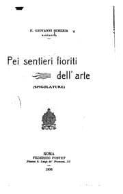 Tapa de Pei sentieri fioriti dell'arte. (Spigolature).