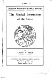 Tapa de The musical instruments of the Incas