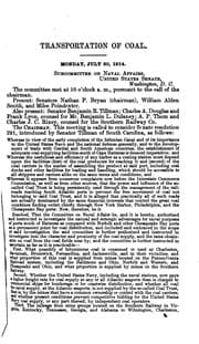 Tapa de Transportation of Coal: Hearings Before a Subcommittee of the Committee on ...