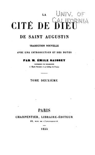 Tapa de La cité de Dieu