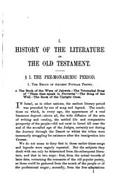 Tapa de An Outline of the History of the Literature of the Old Testament with ...
