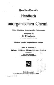 Tapa de Gmelin-Kraut's Handbuch der anorganischen chemie ...