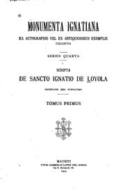 Tapa de Monumenta Ignatiana, ex autographis vel ex antiquioribus exemplis collecta