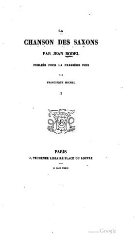 Tapa de La chanson des Saxons