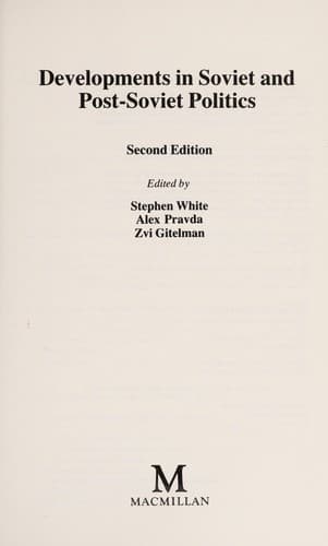 Tapa de Developments in Soviet and post-Soviet politics